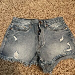 Jean button up shorts. Size 28